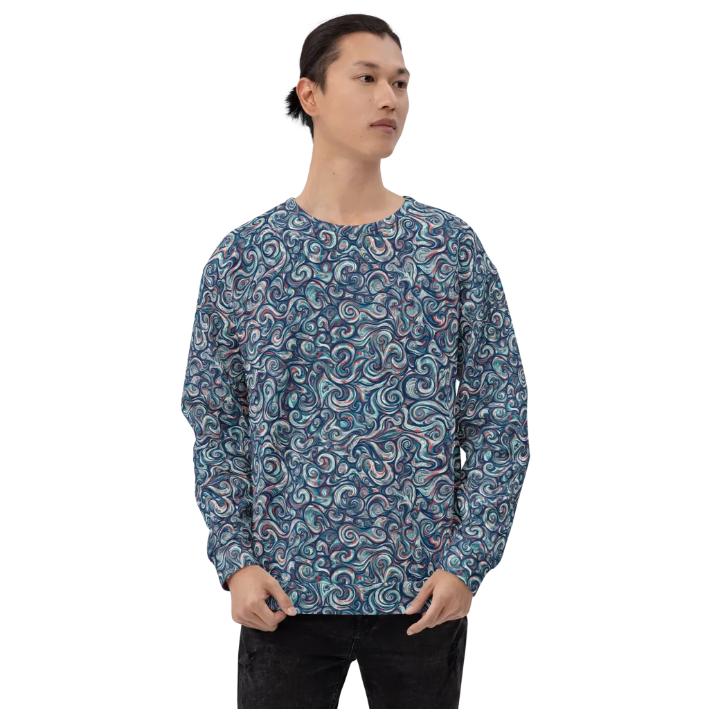 Indigo Vortex on Sweatshirt — Front print