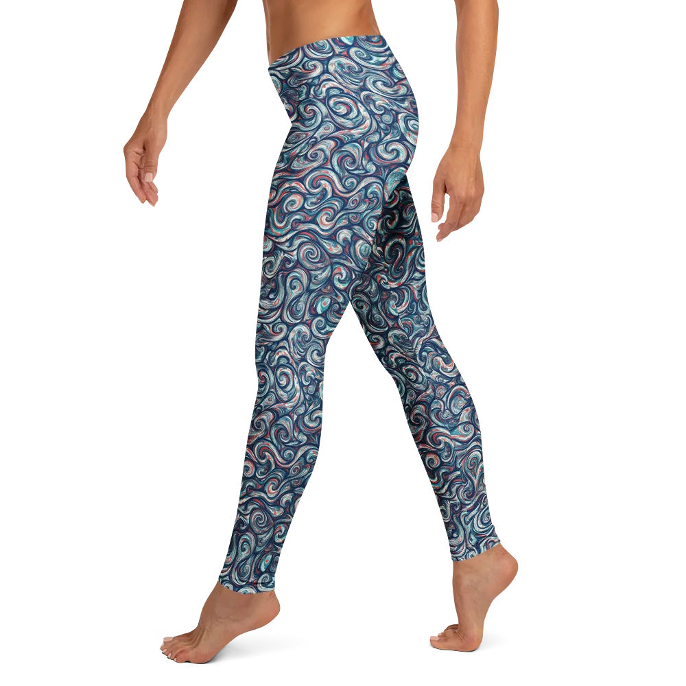 Indigo Vortex on Leggings — Left