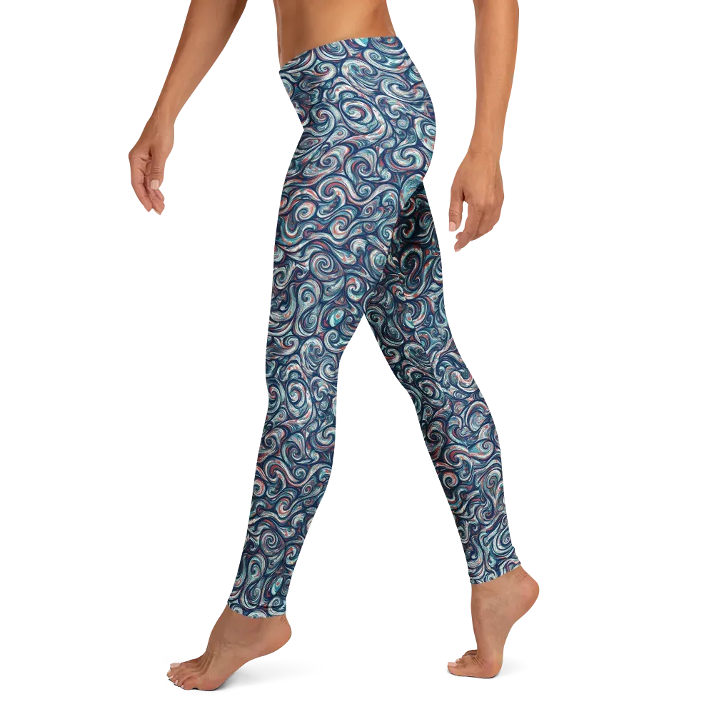 Indigo Vortex on Leggings — Left