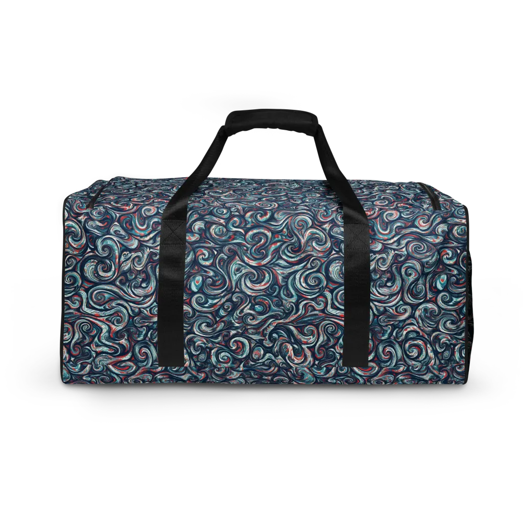 Indigo Vortex on Duffle Bag — Back print