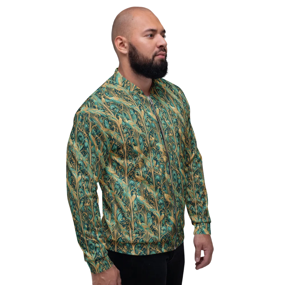 Teal Aviary on Bomber Jacket — Back print
