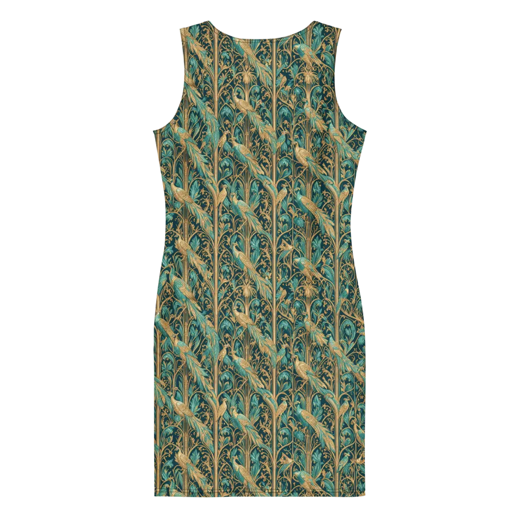 Teal Aviary on Bodycon Dress — Print file