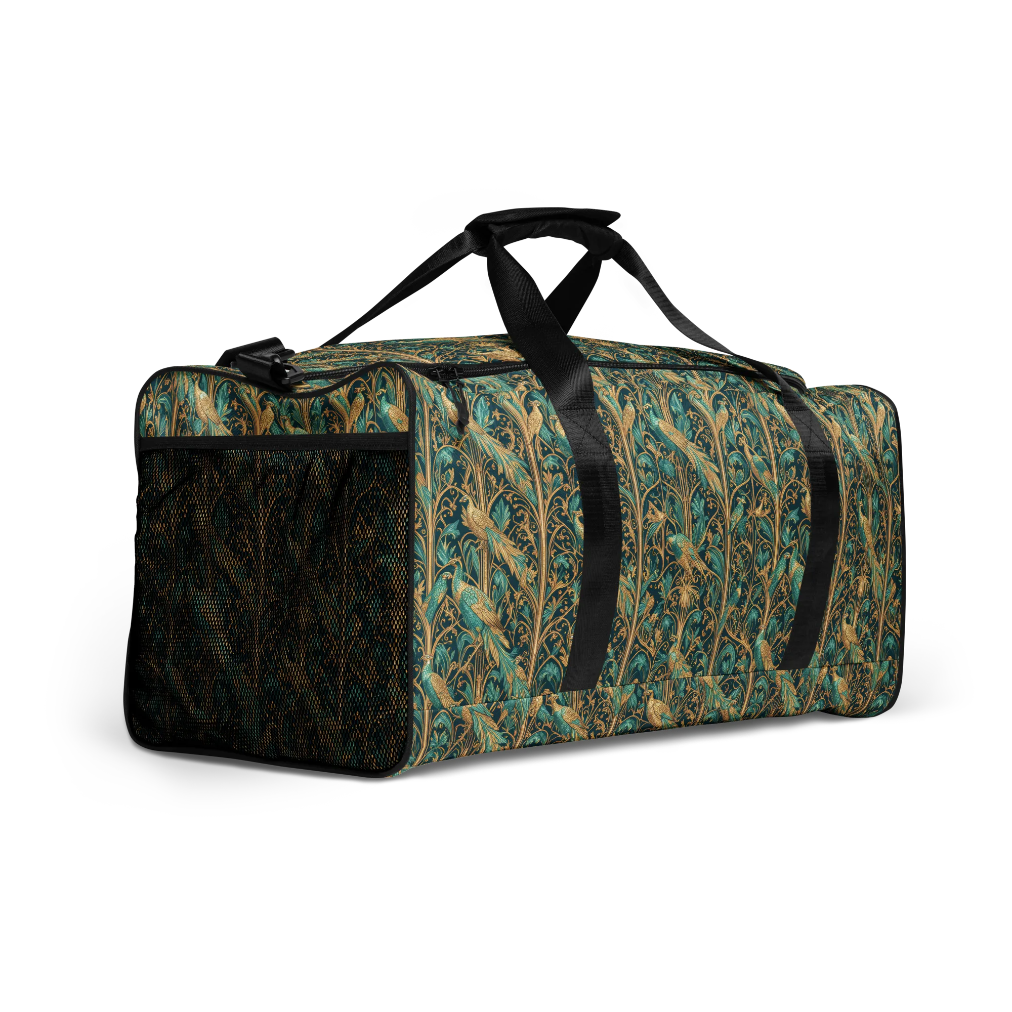 Teal Aviary on Duffle Bag — Front print