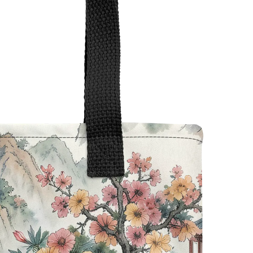 Jade Mountain Blossom on Tote Bag — Product details