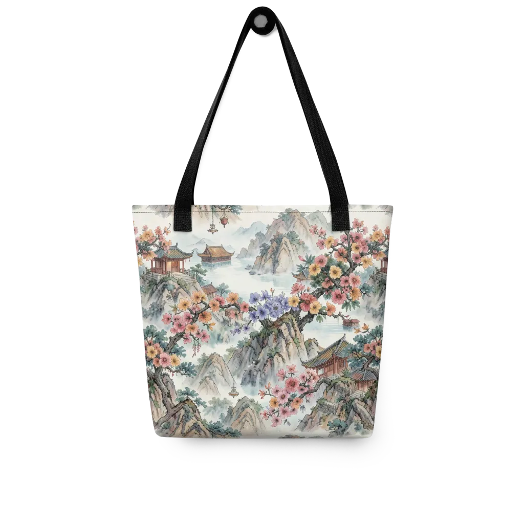 Jade Mountain Blossom on Tote Bag — Front
