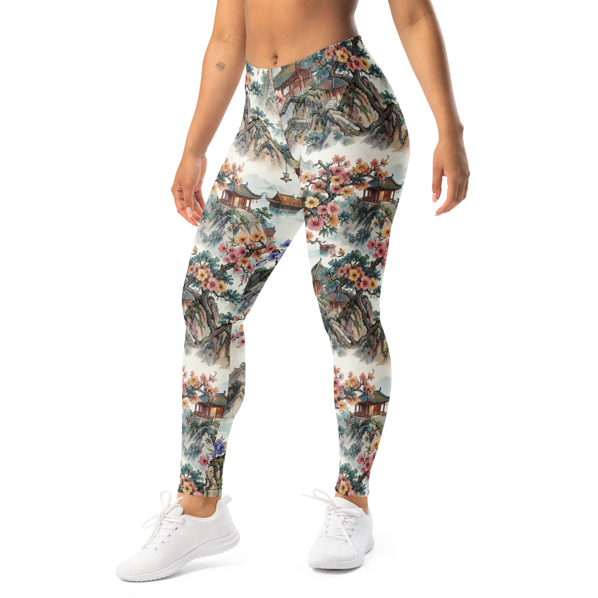 Jade Mountain Blossom on Leggings — Print file