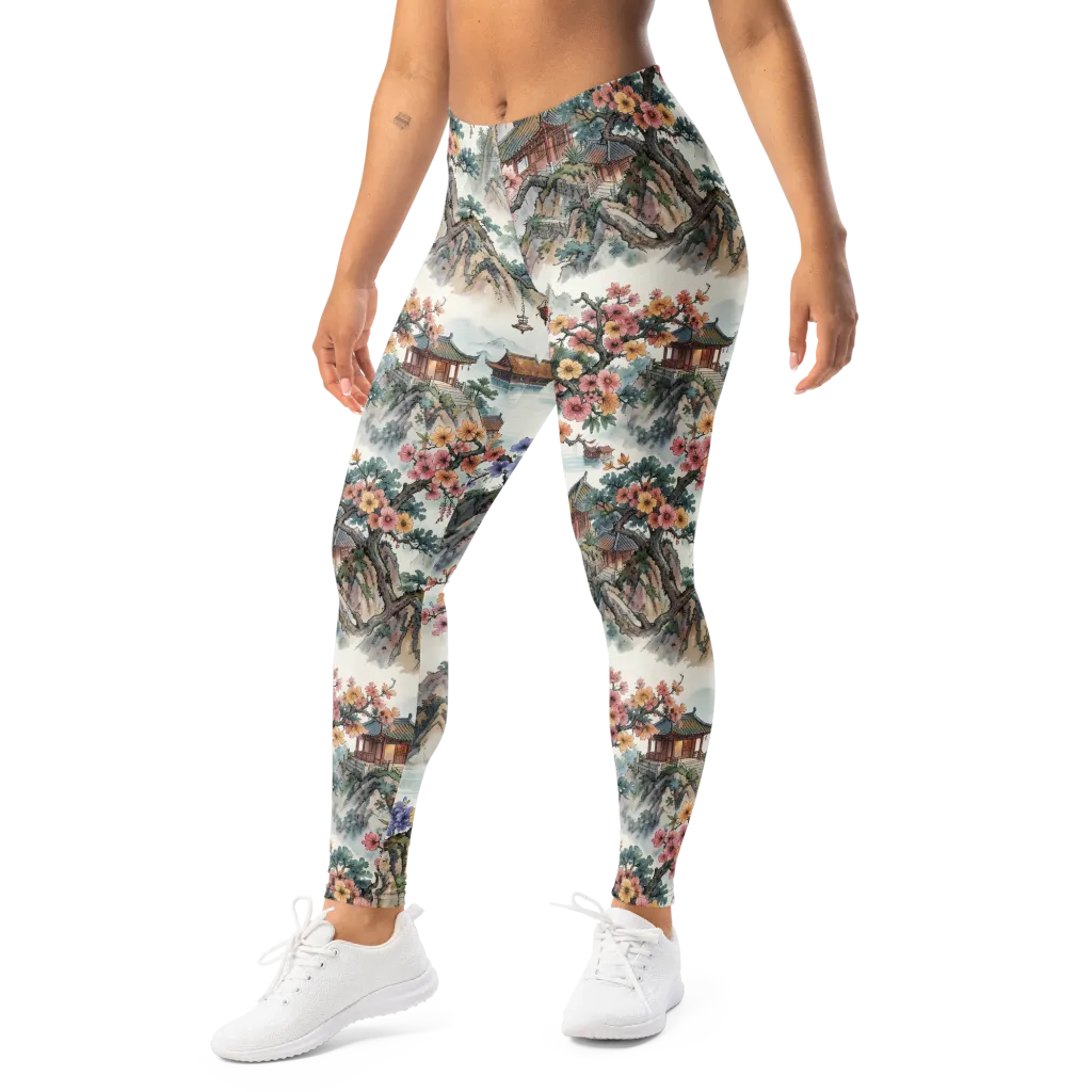Jade Mountain Blossom on Leggings — Print file