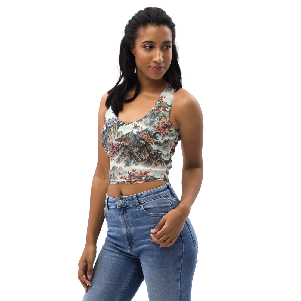 Jade Mountain Blossom on Crop Top — Print file