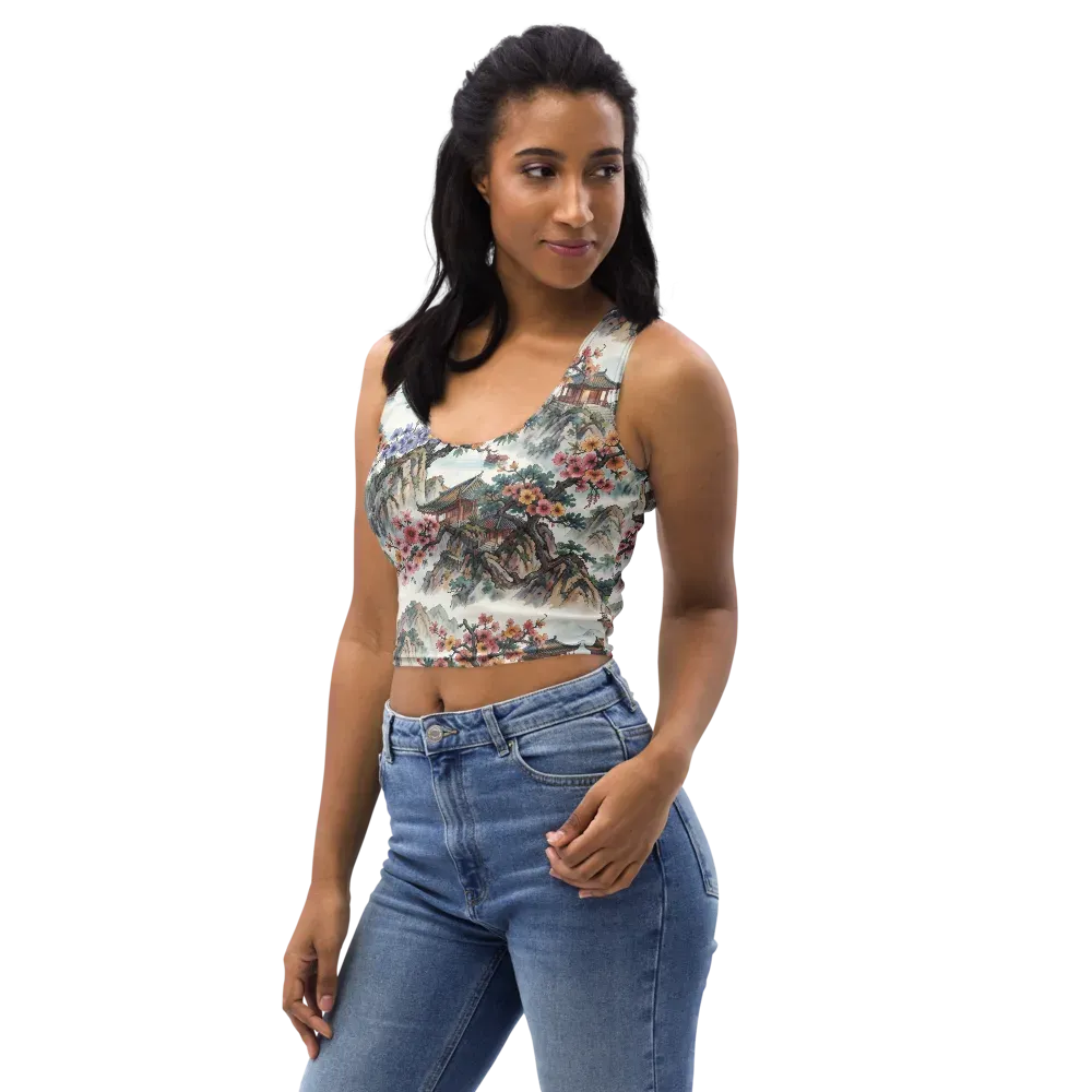 Jade Mountain Blossom on Crop Top — Print file