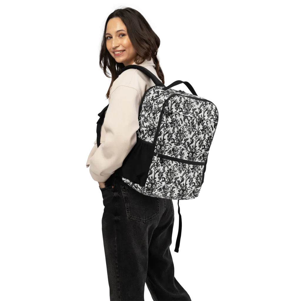 Inkwood Owls on Utility Backpack — Top print