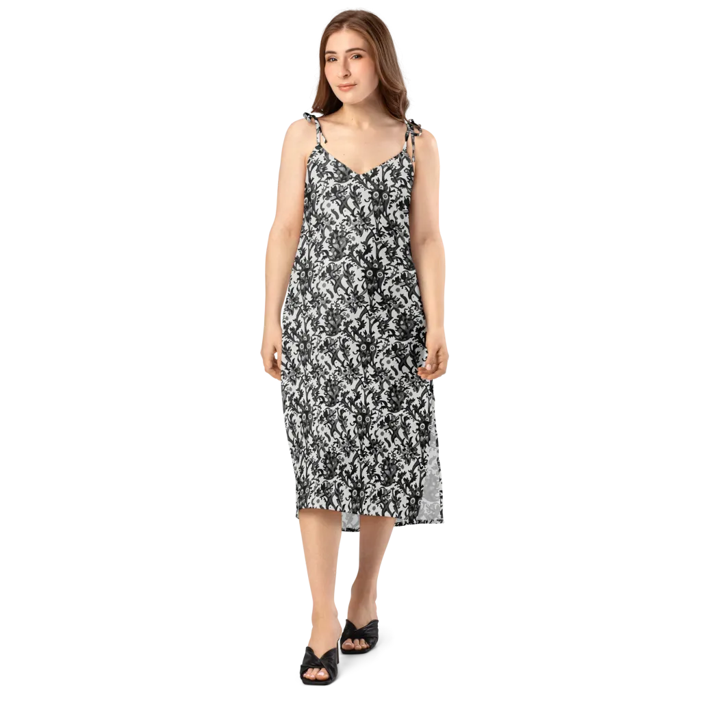 Inkwood Owls on Slip Dress — Front
