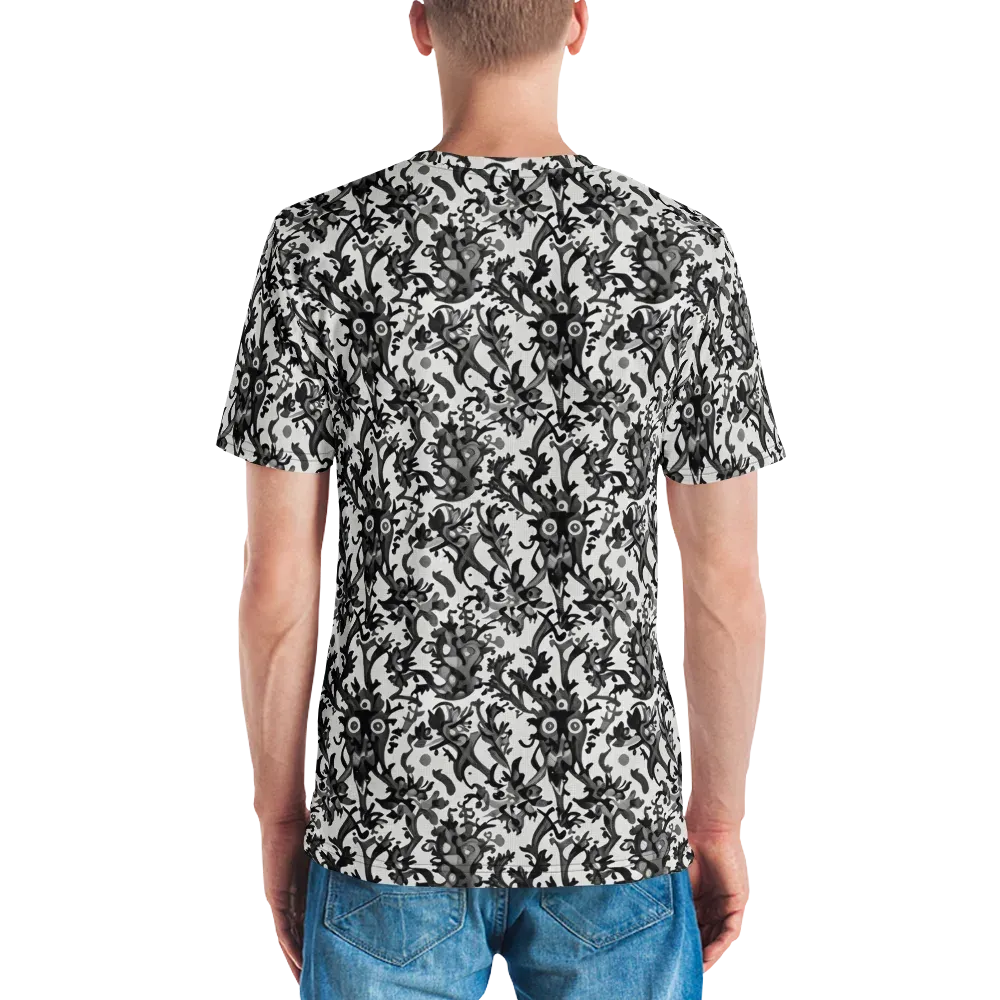 Inkwood Owls on Men's Crew Neck T-Shirt — Back