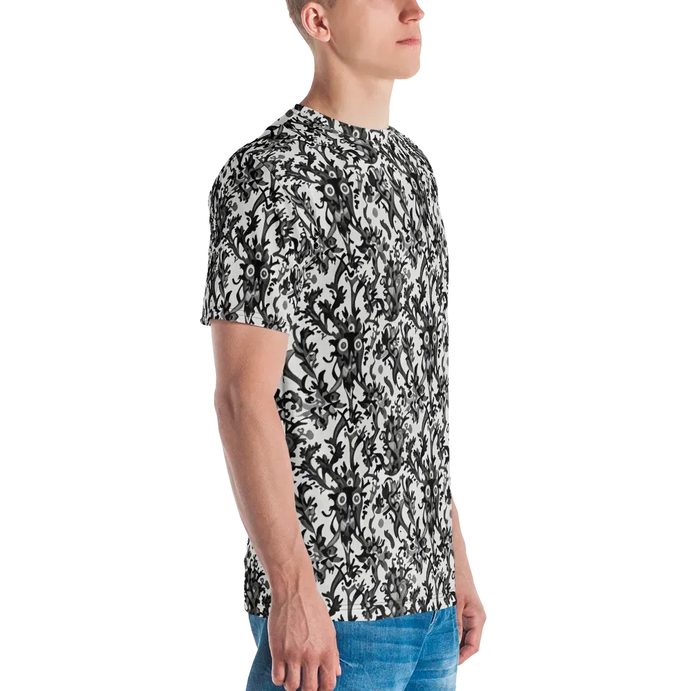 Inkwood Owls on Men's Crew Neck T-Shirt — Right