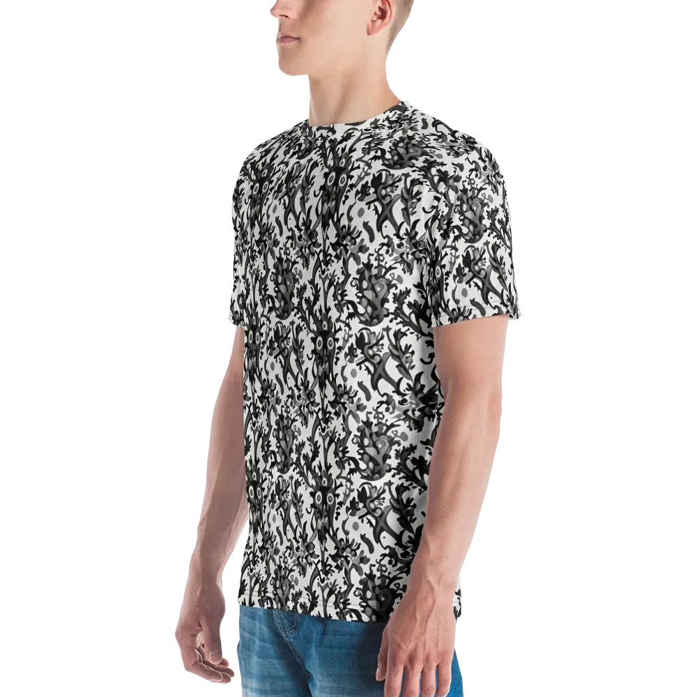 Inkwood Owls on Men's Crew Neck T-Shirt — Left
