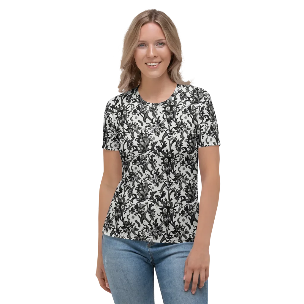 Inkwood Owls on Women's Crew Neck T-Shirt — Front