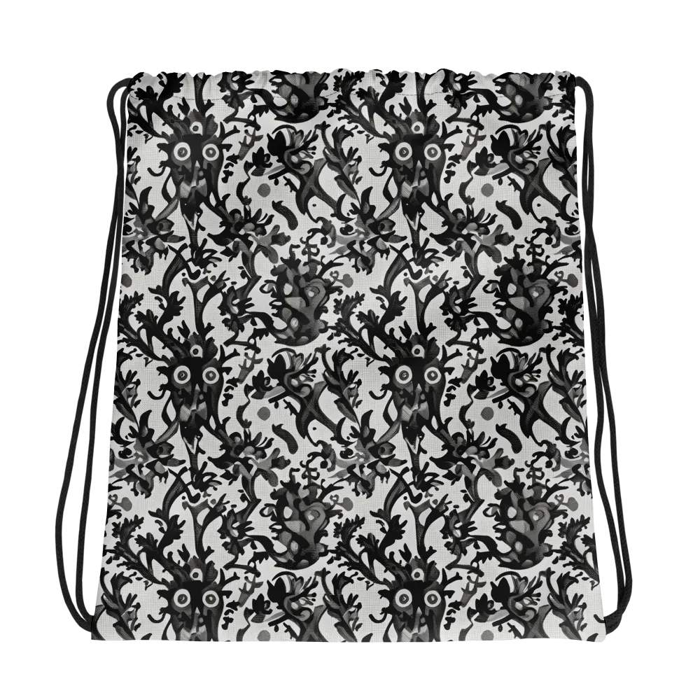 Inkwood Owls on Drawstring Bag — Mockup
