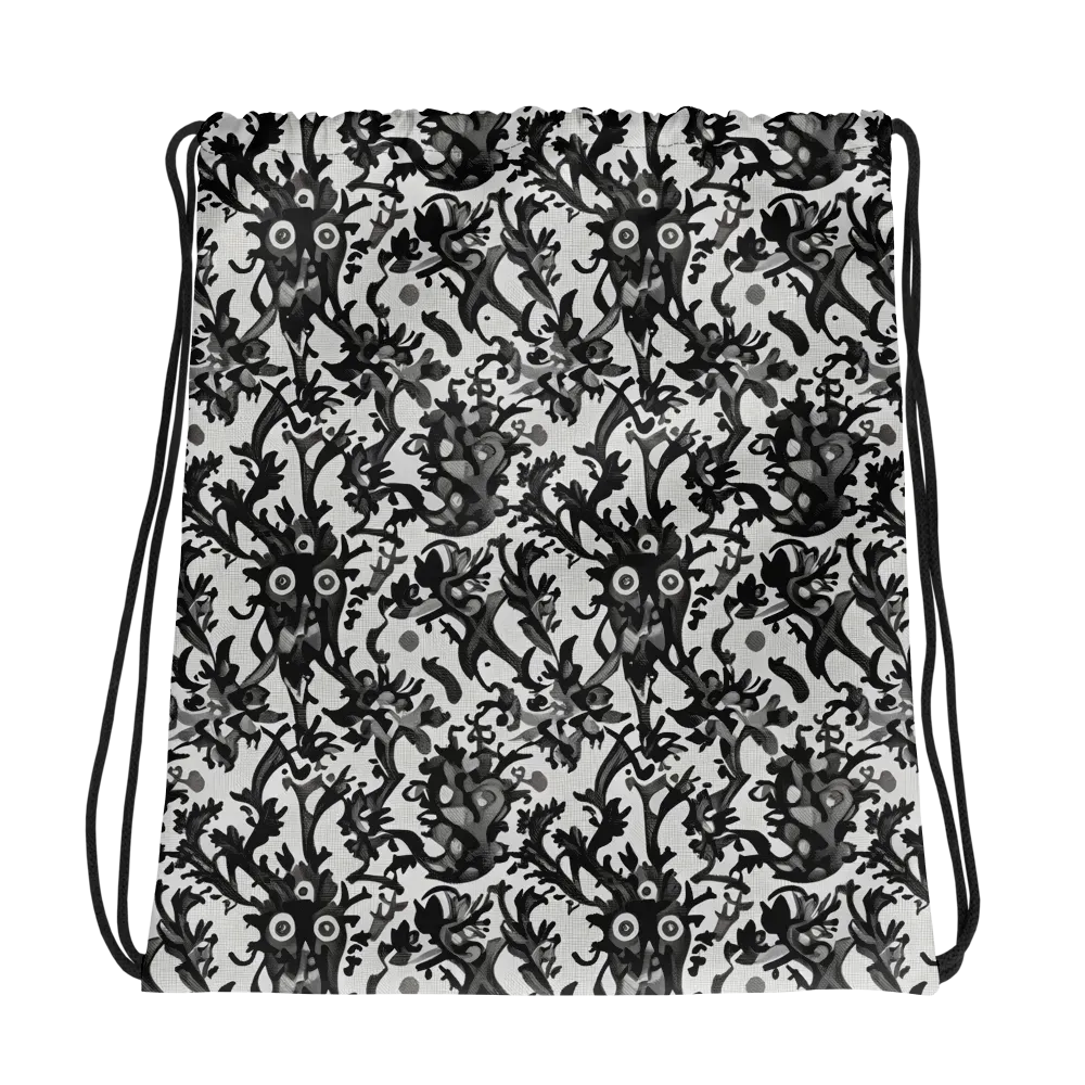 Inkwood Owls on Drawstring Bag — Mockup