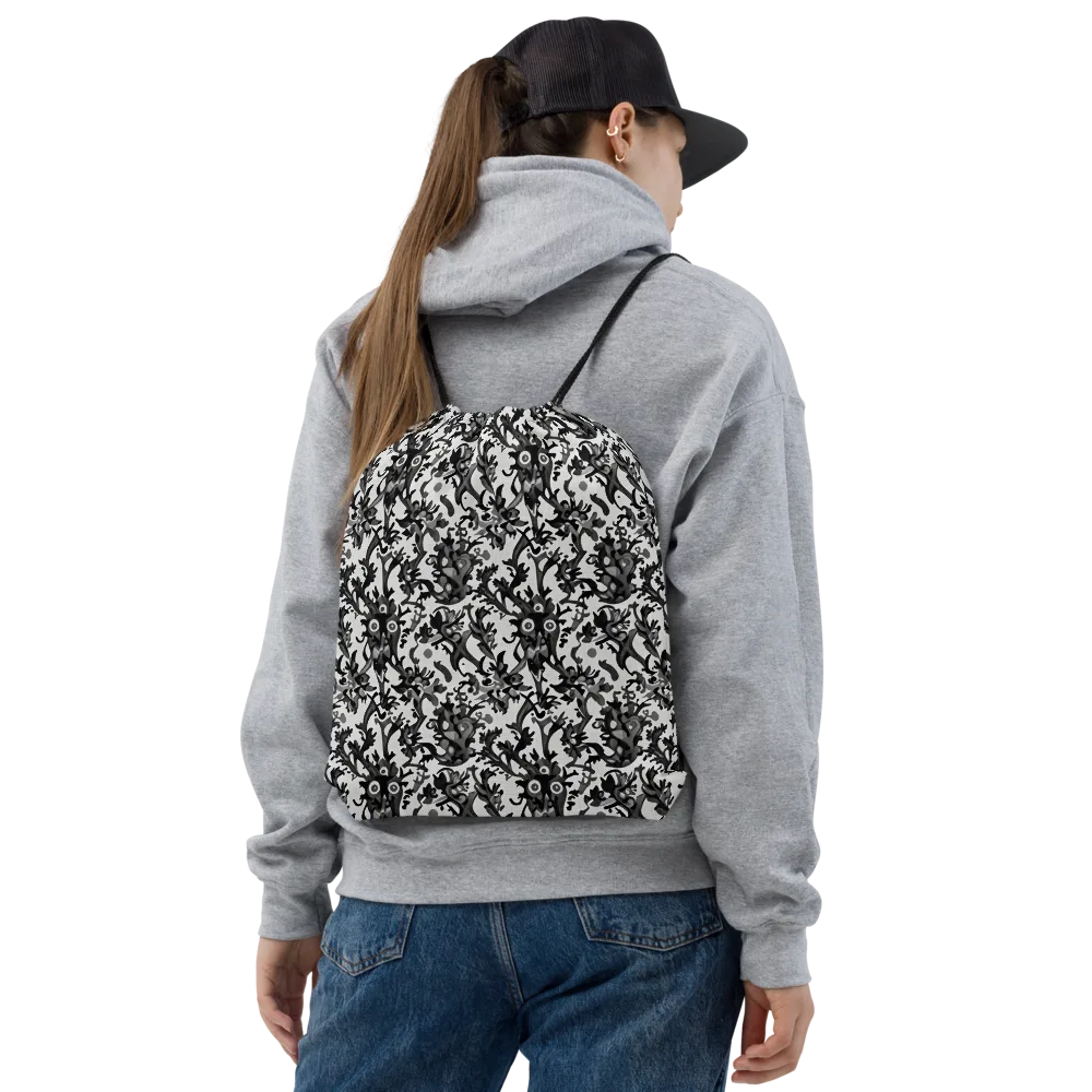 Inkwood Owls on Drawstring Bag — Front