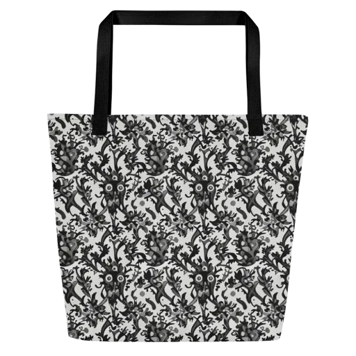 Inkwood Owls on a Large Tote Bag W/ Pocket