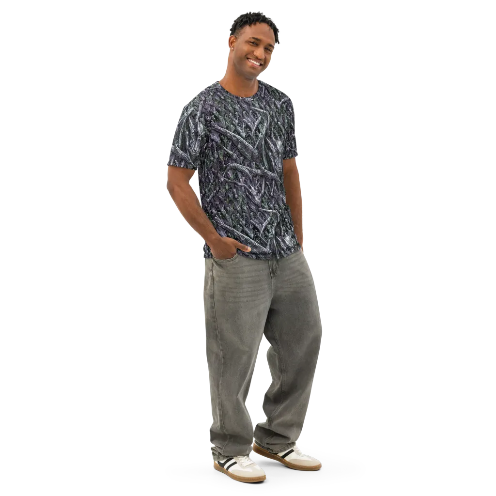 Thornbone Grove on Men's Cotton Crew Neck T-Shirt — Right Front