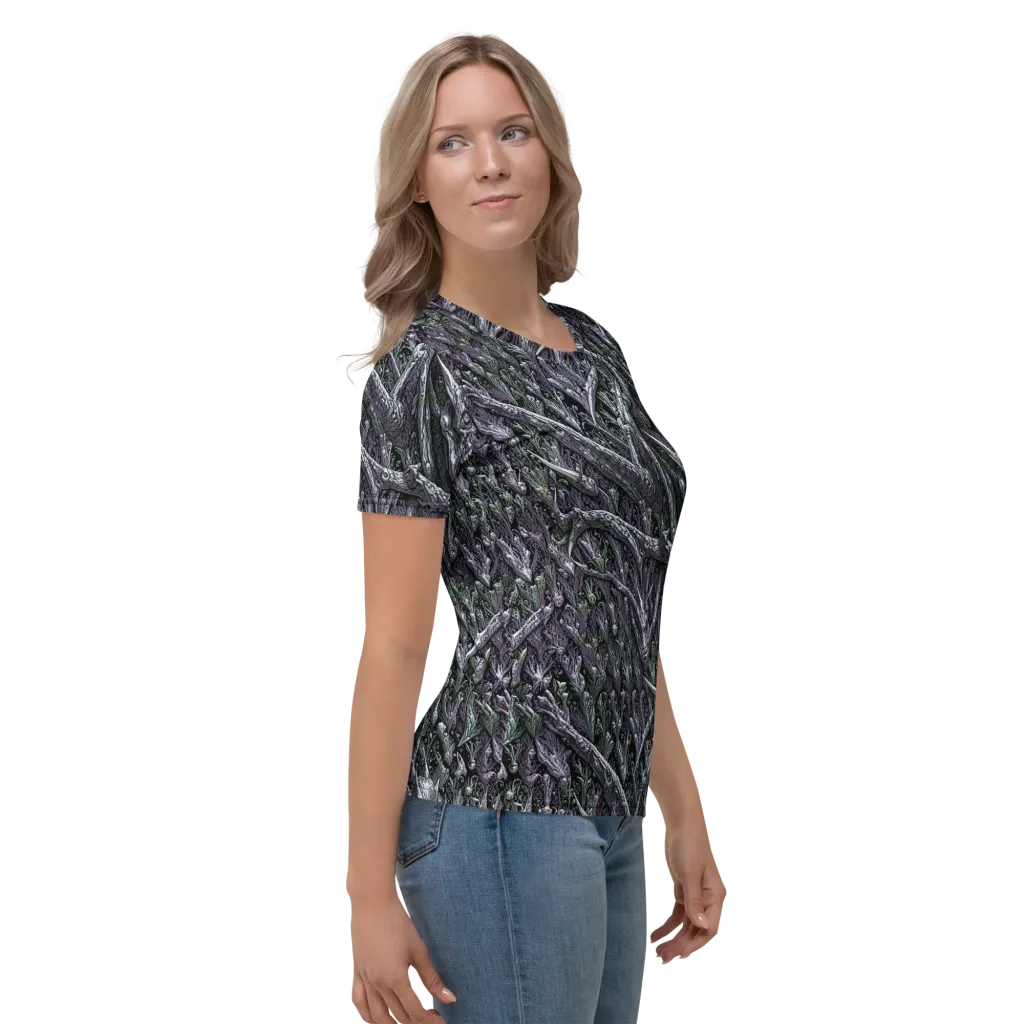 Thornbone Grove on Women's Crew Neck T-Shirt — Right sleeve