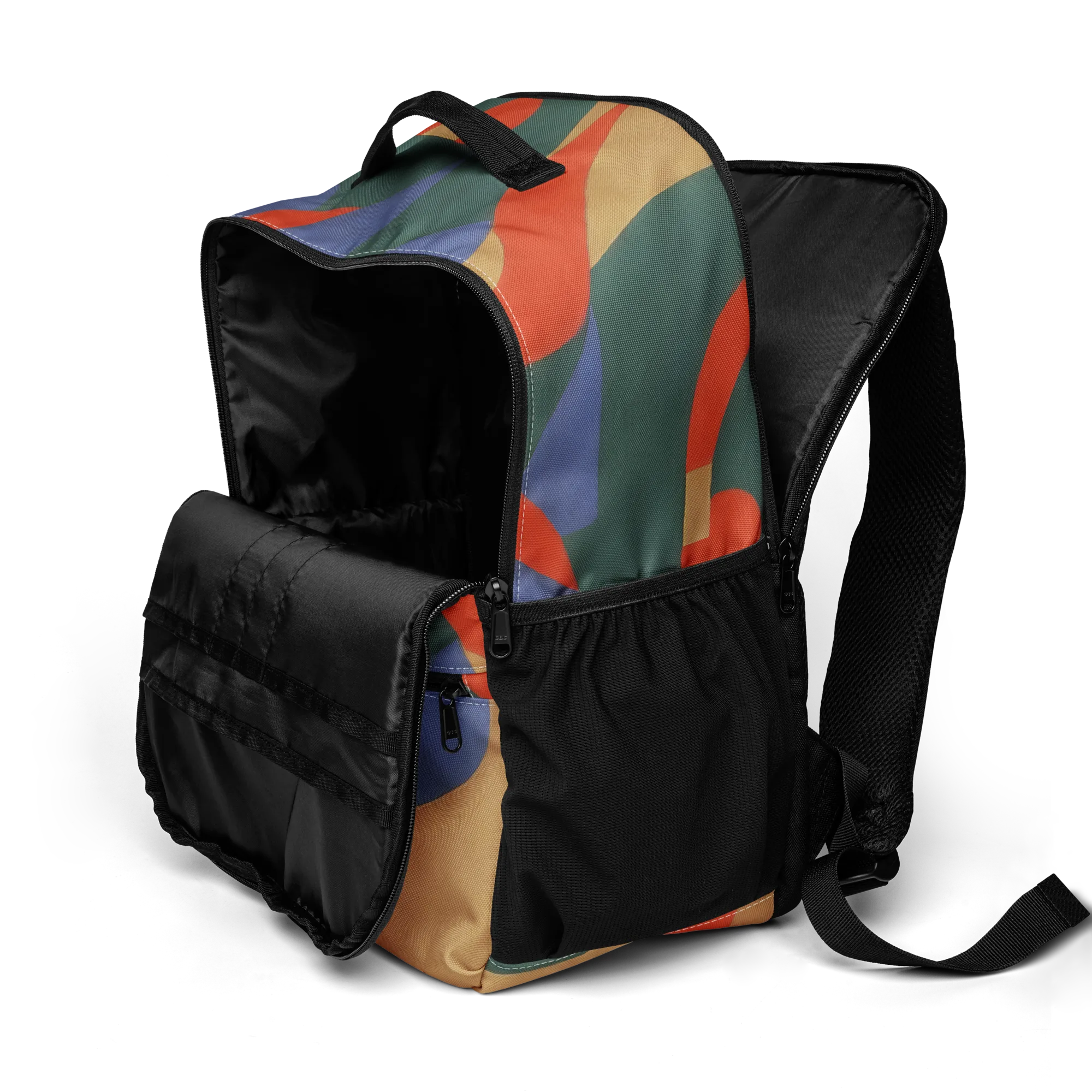 Vermilion Current on Utility Backpack — Top print