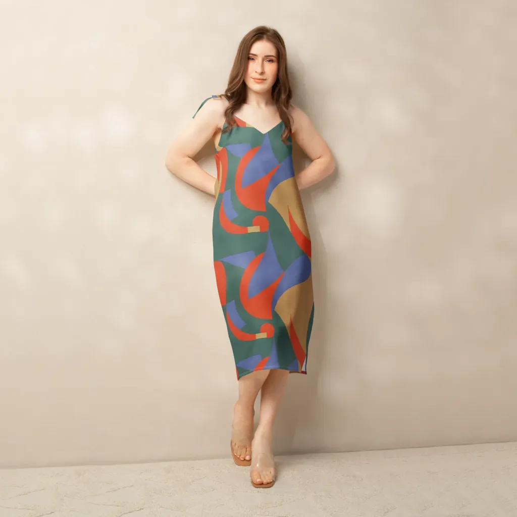 Vermilion Current on Slip Dress — Back print