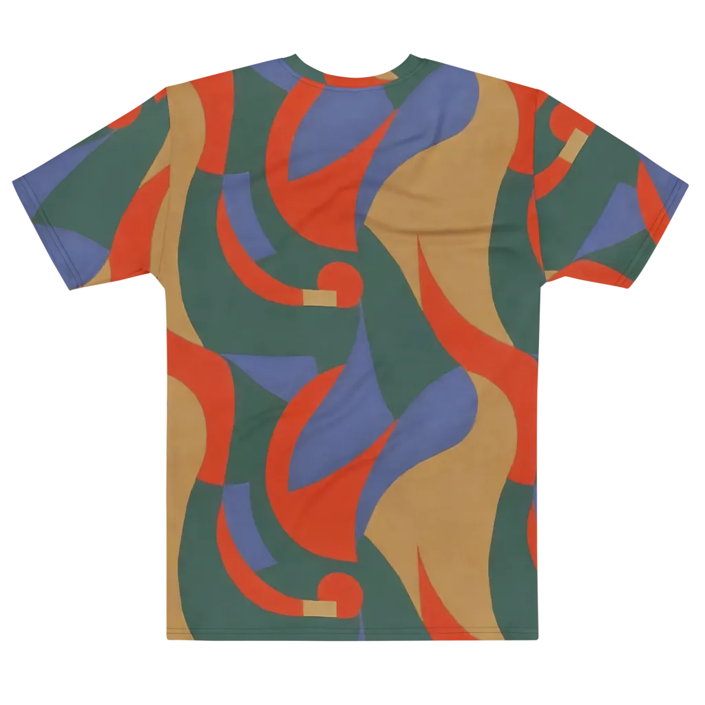 Vermilion Current on Men's Cotton Crew Neck T-Shirt — Front print