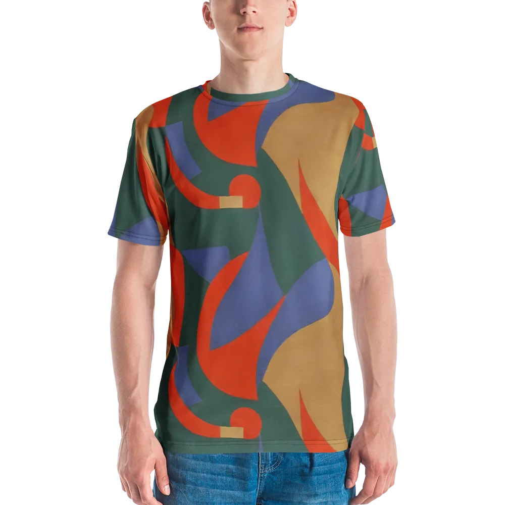 Vermilion Current on Men's Crew Neck T-Shirt — Front