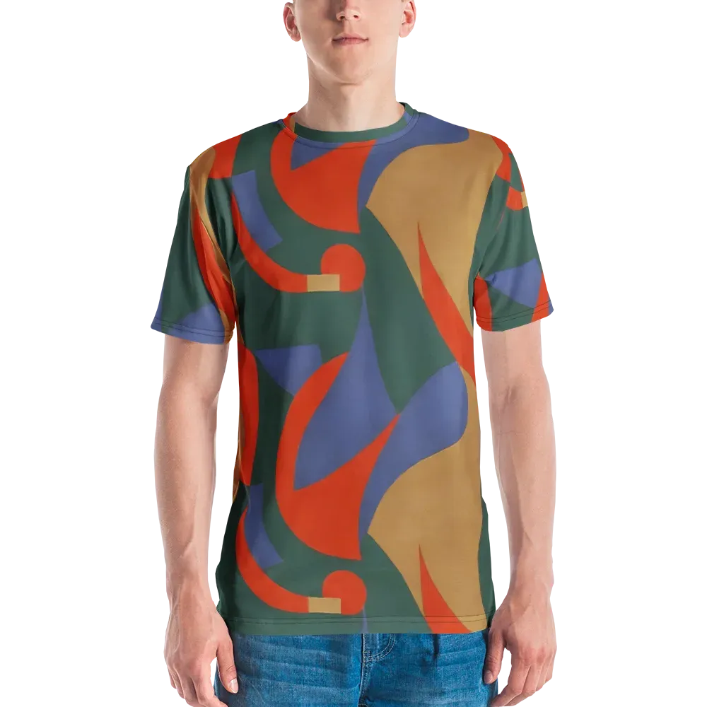 Vermilion Current on Men's Crew Neck T-Shirt — Front