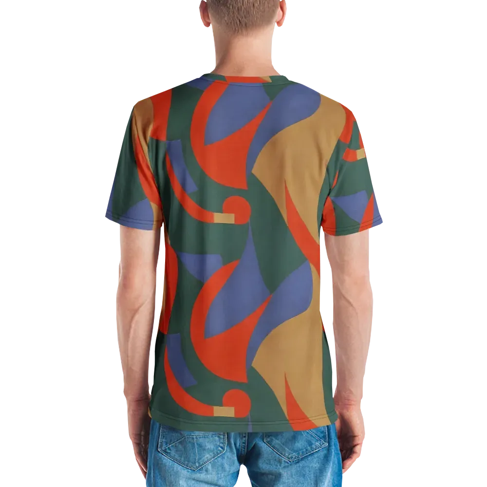 Vermilion Current on Men's Crew Neck T-Shirt — Back