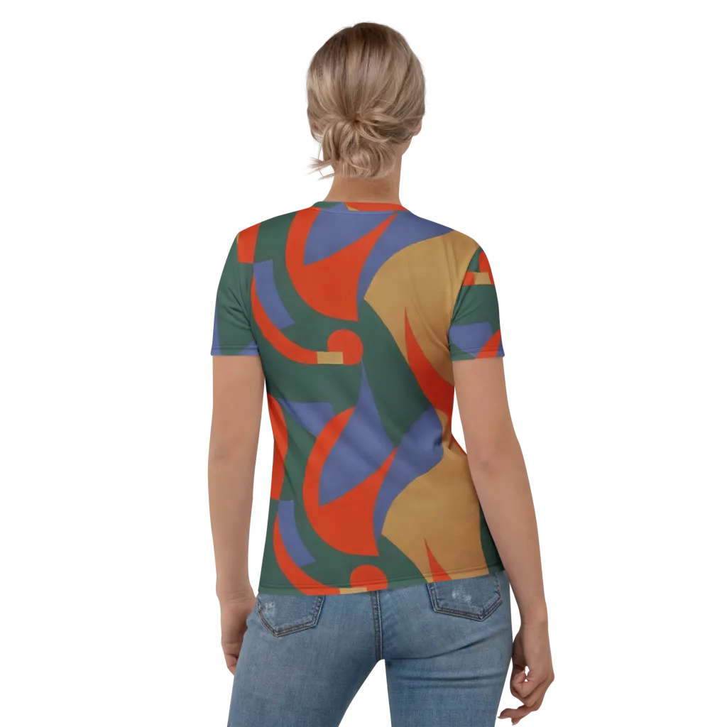 Vermilion Current on Women's Crew Neck T-Shirt — Back