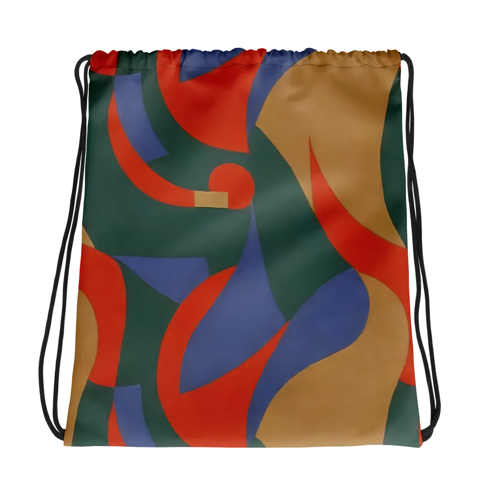 Vermilion Current on Drawstring Bag — Mockup