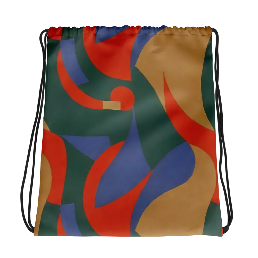 Vermilion Current on Drawstring Bag — Mockup
