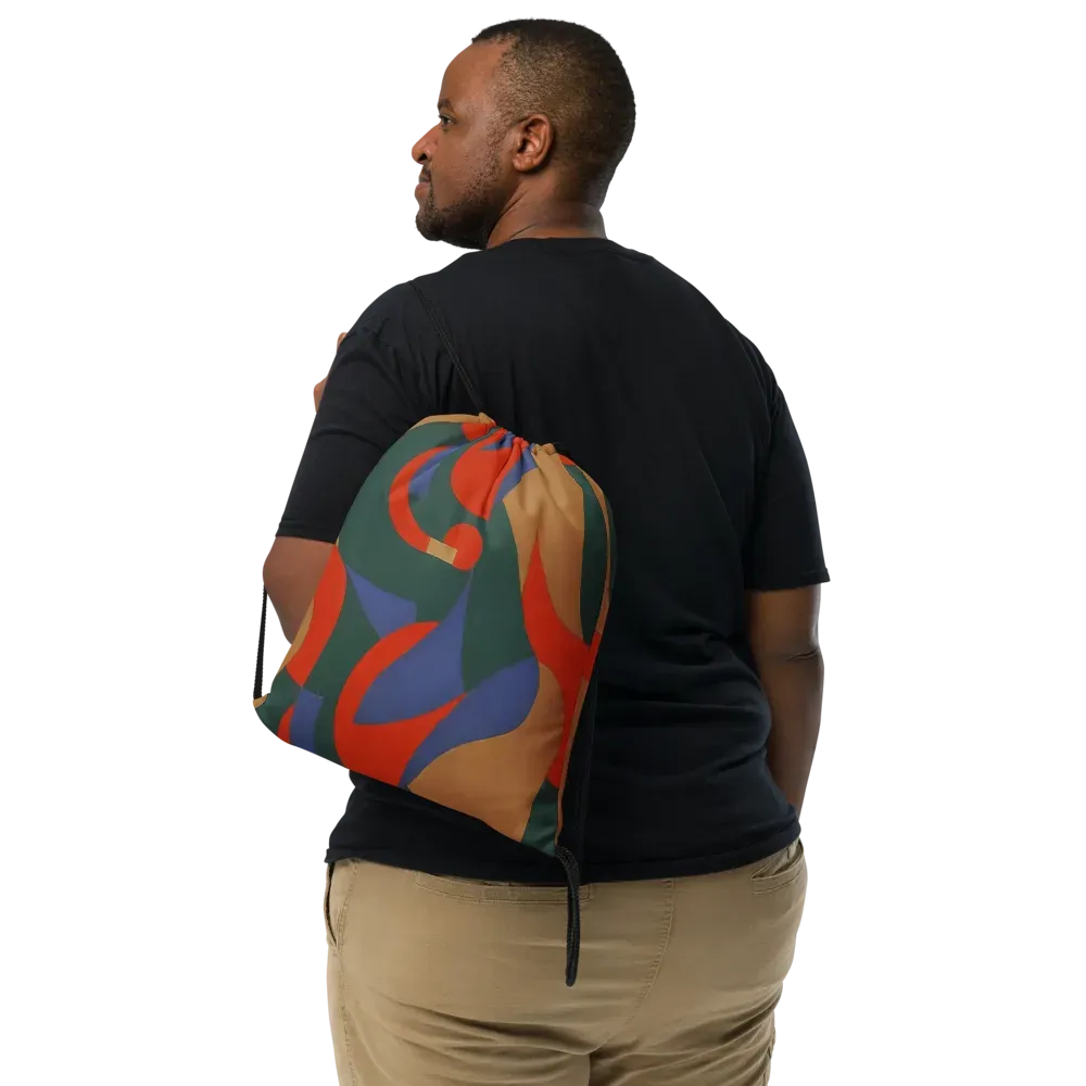 Vermilion Current on Drawstring Bag — Print file