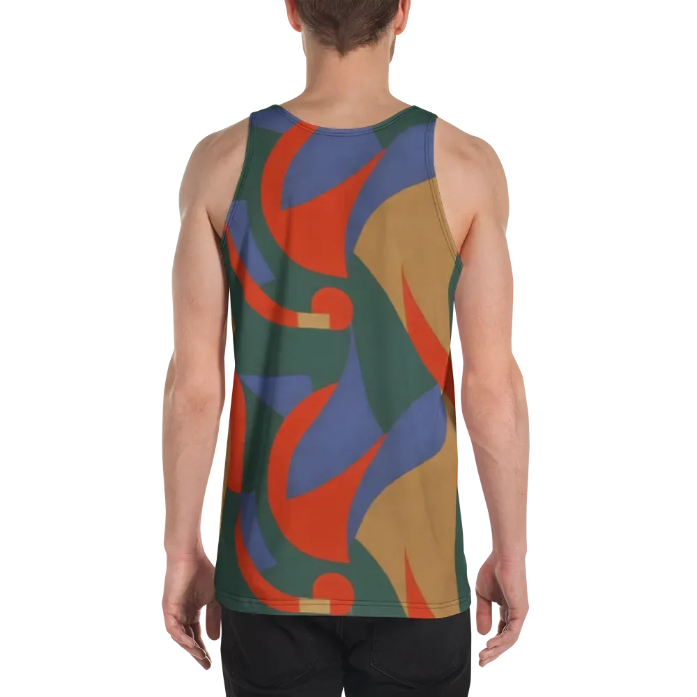 Vermilion Current on Men's Tank Top — Back