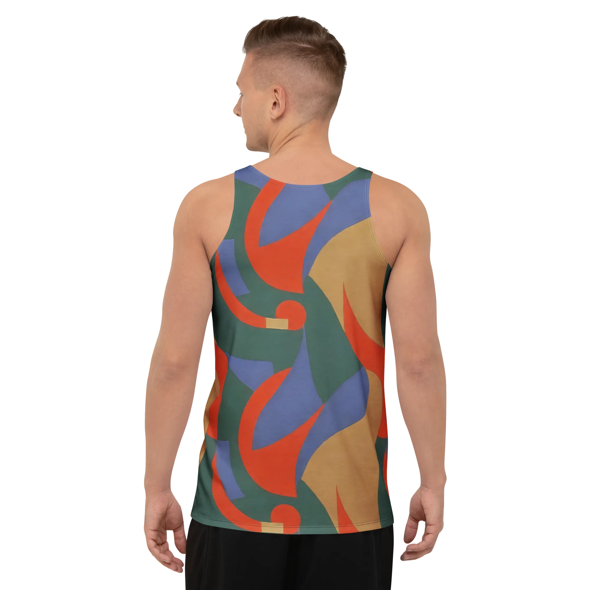 Vermilion Current on Men's Tank Top — Back print