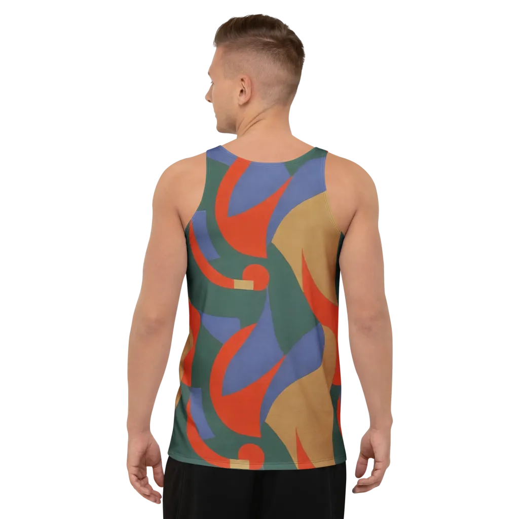 Vermilion Current on Men's Tank Top — Back print