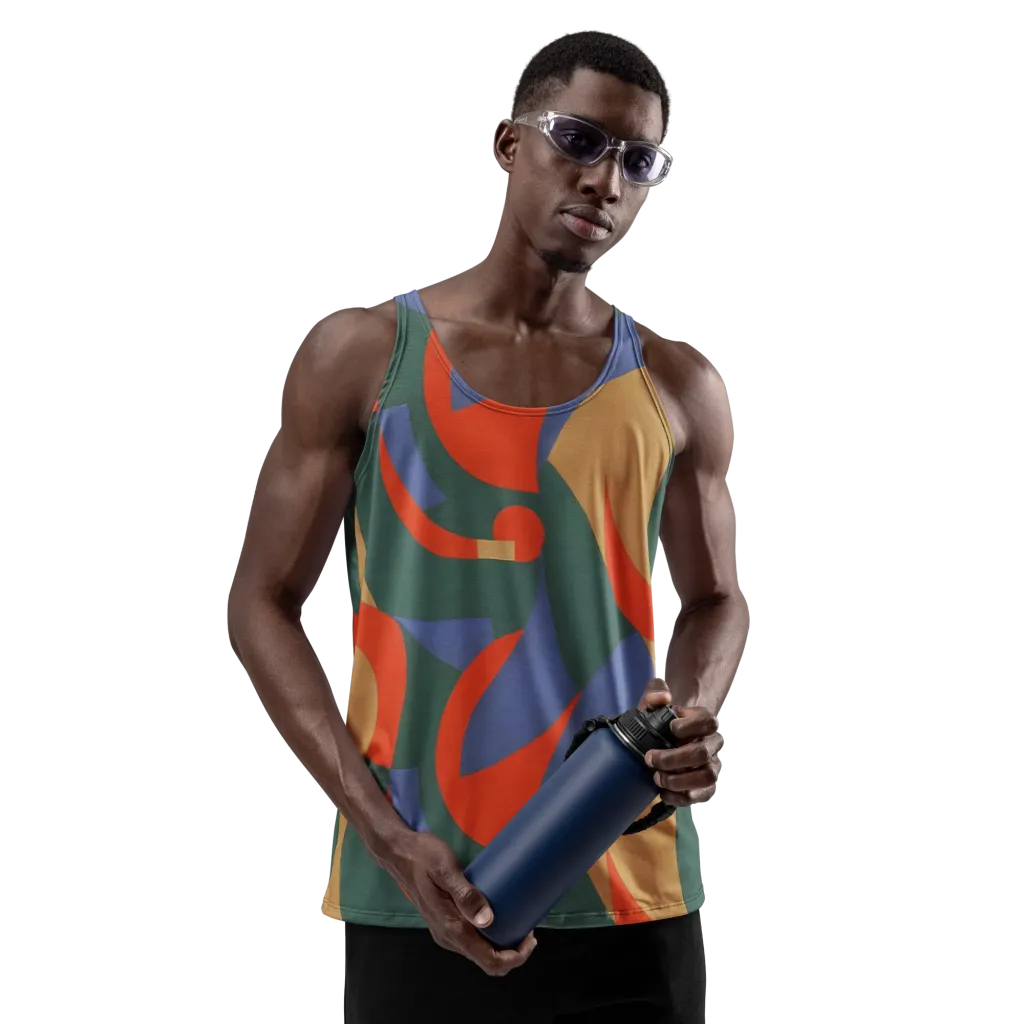 Vermilion Current on Men's Tank Top — Front print