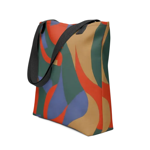 Vermilion Current on a Tote Bag