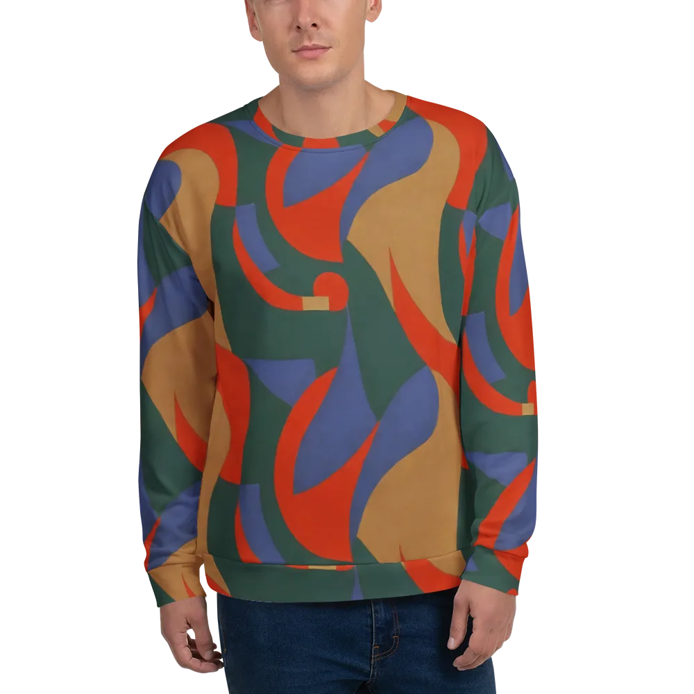 Vermilion Current on Sweatshirt — Front