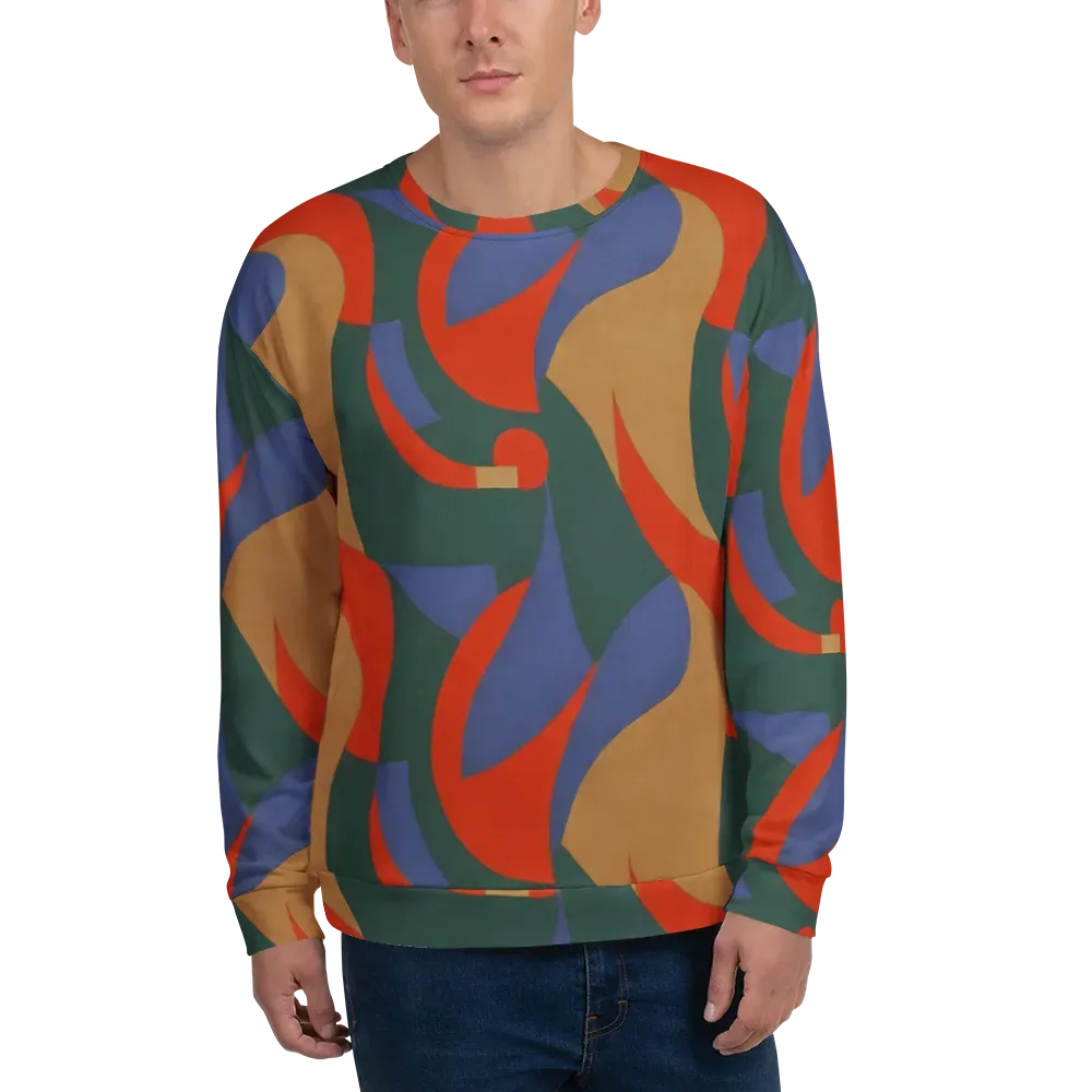 Vermilion Current on Sweatshirt — Front