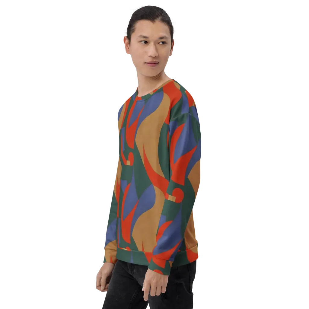 Vermilion Current on Sweatshirt — Left sleeve