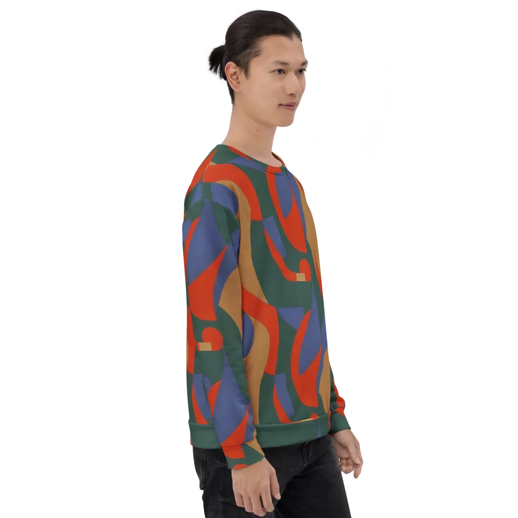 Vermilion Current on Sweatshirt — Right sleeve