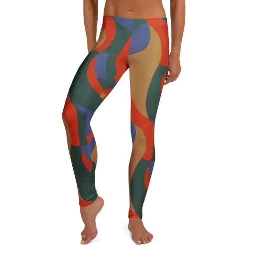 Vermilion Current on a Leggings