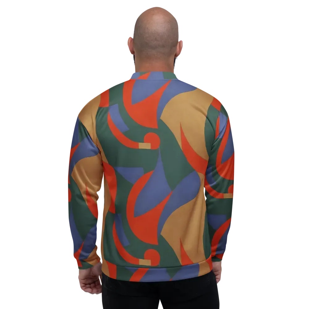 Vermilion Current on Bomber Jacket — Back