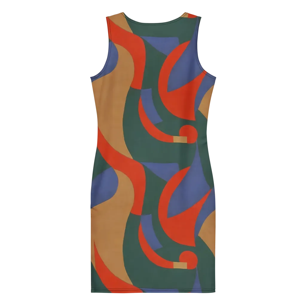 Vermilion Current on Bodycon Dress — Print file
