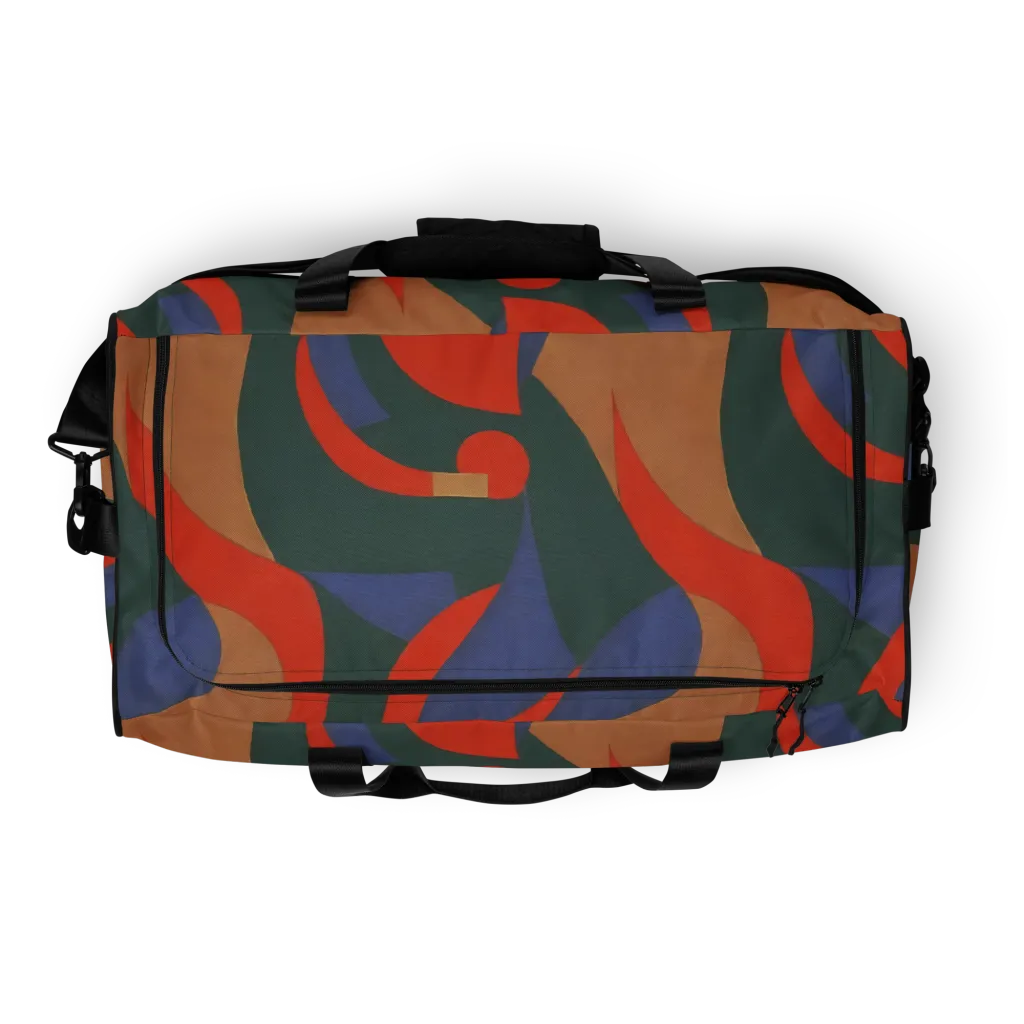 Vermilion Current on Duffle Bag — Top print