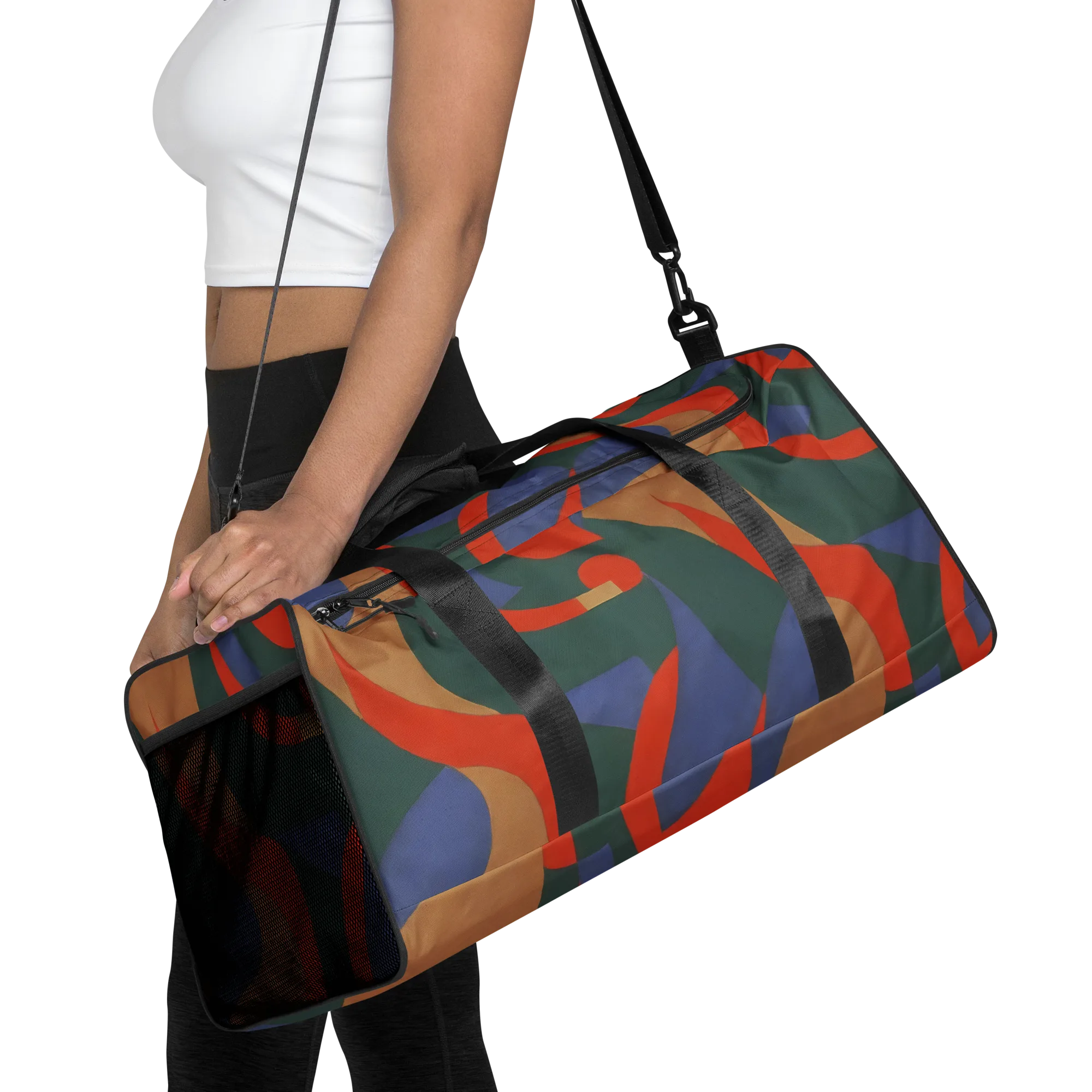 Vermilion Current on Duffle Bag — Front
