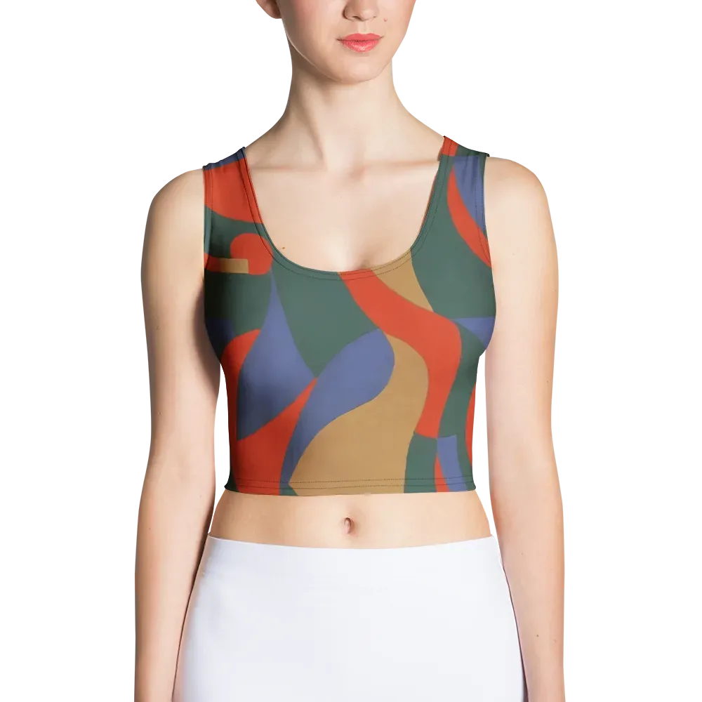 Vermilion Current on Crop Top — Front